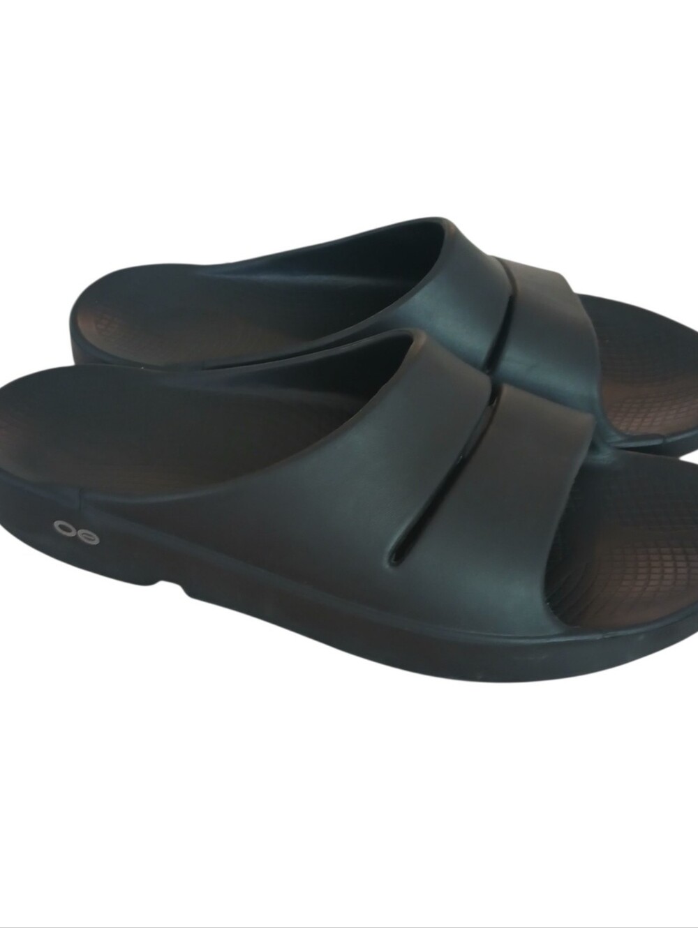 OOFOS OOAH Recovery Slide Sandals Men's 12 Black Biomechanical Comfort Cushioned